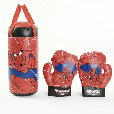 3In1 Kids Boxing Set Spiderman Toys For Kids Boxing Bags And Boxing Gloves Punching Bag For Kids