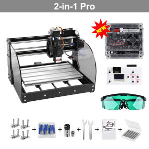 【Shipping In 24 Hours】220V ETE ETMATE CNC 3018 Pro CNC Engraving Machine Kit GRBL Control DIY Mini CNC Machine Router Engraver Machine 3 Axis PCB Milling Machine PVC Wood Carving Milling Engraving Machine