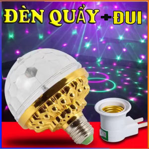 đèn chiếu laze-Đèn Led Vũ Trường Xoay Pha Lê 7 Màu Xoay 360 Độ Trang Trí Nhà Cửa