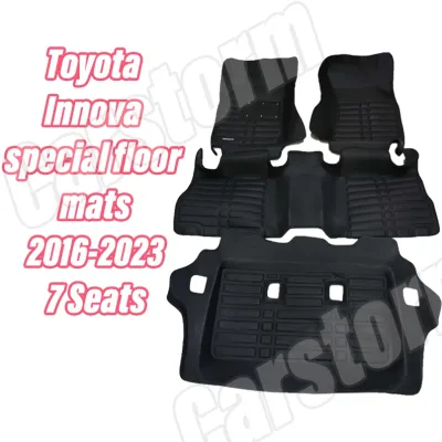 Carstorm 5D Deep Dish Car Matting Toyota INNOVA 7-seater 2012-2023 TPE High Floor Mats Carpet Floor Mat Set Accessory