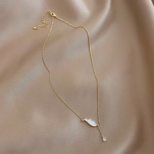 Jovanka - Necklace Kalung Wanita Alloy Rantai Klavikula Emas Perak Simple Aesthetic Lucu Unik Adjustable Aksen Liontin Angel Wings Sayap Malaikat Perhiasan Aksesoris Fashion Korean Style [J4-4]