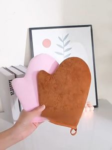 Body Lotion Glove Reusable Flocking Applicator Gloves Double-Sided Prevents Sticky Hands Applicator Glove Body Care Tools