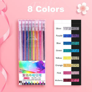 8/12/18 pcs Glitter Gel Pens Colors Pen Marker Scrapbook Journal Student School Stationery Gift For Kids啫喱笔 中性笔