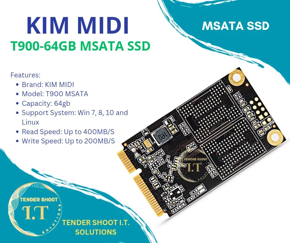 Brand New! Kim MiDi T900-64GB 64GB mSATA SSD Solid State Drive for Desktop  PC, Mini PC and Laptop