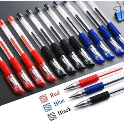 Pulpen Gel 0.5mm Pena Standard Pulpen Mimi Tinta Cair 0.55mm Pen Hitam Merah Biru Bolpoin Alat Tulis Sekolah Kantor Ezzy