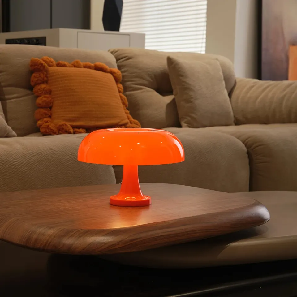 Flowerpot Cordless Lamp, Dimmable Rechargeable Touch Lamp, Battery Operated Lamp, Cute Mushroom Small Lamp for Nightstand, Modern Table Lamp for Indoor Outdoor(Pink