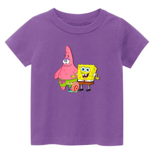 Tshirt kids kaos atasan oblong sablon karakter SPONGEBOB AND FRIENDS anak usia 1-12tahun cewek cowok