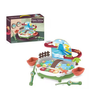 Multifunctional Water Electric Fishing Toy with Animal Ladder Toys for Kids with Light Sound and Music