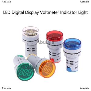 [COD] Abulaia เครื่องวัดแรงดันไฟฟ้า AD16-22DSV ขนาดเล็ก22มม. ไฟแสดงสถานะโวลต์มิเตอร์จอแสดงผลดิจิตอลแบบ LED โคมไฟนำร่อง