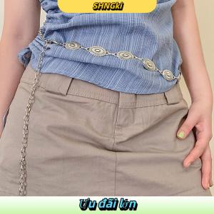 SHNGki Retro đa năng phong cách dân tộc kim loại Bohemian eo chuỗi vành đai cho phụ nữ thời trang áo len chuỗi eo con dấu cơ thể phụ kiện trang trí nội thất