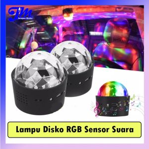 Lampu Disko RGB Sensor Musik Colok USB Disco Car Light Lampu Tumblr Mini Aesthetic Lampu Kabin Mobil