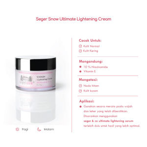 Seger Snow Bundle 3in1 | Ultimate Lightening Cream | Serum Lightening | Antiaging Cream | Mencerahkan Wajah