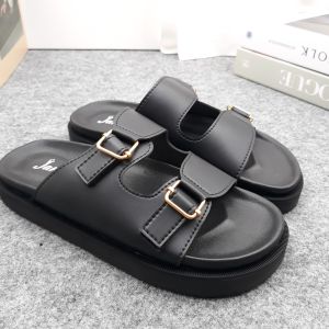 JANITRA OFFICIAL SHOP || Adara Sandal Wanita Platform Ban 2 Prepet Gesper Full Hitam