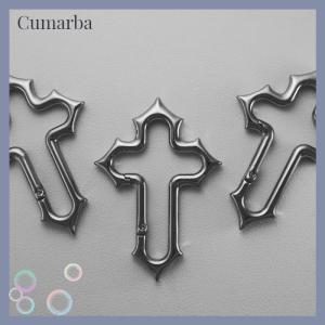 [Cumarba] พวงกุญแจห่วงคาราบิเนอร์ไขว้ประดับกระเป๋าโลหะผสมสังกะสีของขวัญ