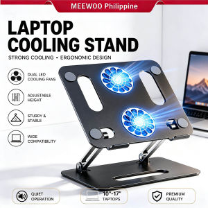 Meewoo Laptop Stand with Cooling Fan Metal Adjustable Multi-Angle Laptop Cooler Stand for Game