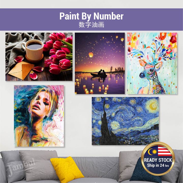40x50cm Paint By Numbers DIY Canvas Digital Oil Painting Wall Home Deco ...