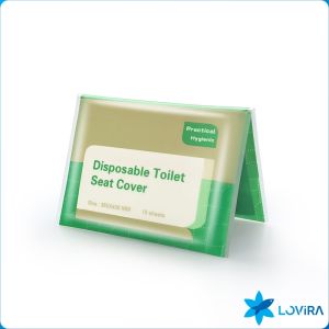 LoviRa 10Pcs Eco-Friendly Travel Hotel Public Bathroom Use Paper Portable WC Disposable Toilet Seat