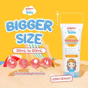 Pigeon Teens Everyday Sunscreen SPF 35 PA+++ 30ml | 60ml | Sunscreen Remaja Real SPF | No Whitecast | Non Sticky Formula