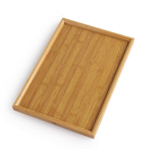 NALANILI Wooden Bamboo Tray Solid Color Rectangular Bread Tray Durable Household Dinner Plates For Holding Tea Fruit Barbecue Bread
