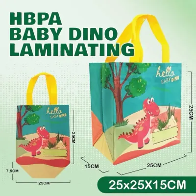 ( 1 LUSIN ) Tas Ulang Tahun Sanrio Box Laminasi / Goodiebag Laminasi Box Karakter Melody Dinosaurus BabyShark dll