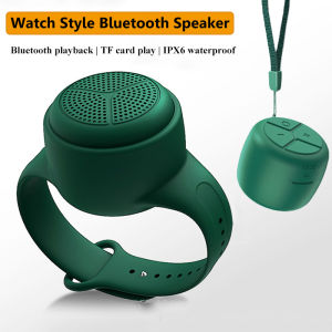 Mini Pocket Bluetooth Speaker Outdoor IPX6 Waterproof TWS Stereo Music Box Watch Design Music Player Support Bluetooth Selfie