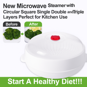 Plastic Steamer Rack Microwave Steamer Buns Special Heating Square Round Steamer Basket