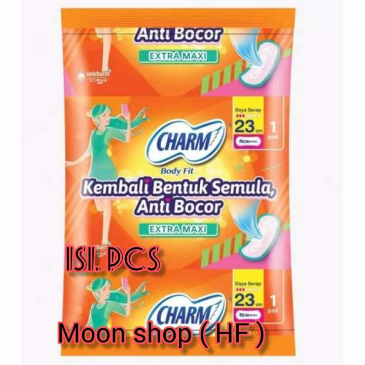 Charm Renceng CHARM BODY FIT NON WING EXTRA MAXI 23 CM 1 PAD - RENCENG ISI 10 PCS ...