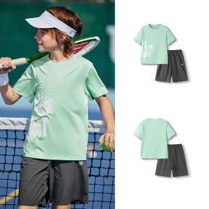 balabala Boys Sports Set Summer Quick-Dry Cool Breathable Comfortable Short Sleeve Shorts Tennis Outfit