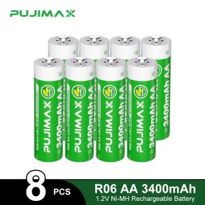 PUJIMAX NI-MH Battery 1.2V AAA/AA 1350/3400mAh with free Storage Box【Fast Delivery】