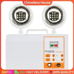 LED Emergency Light Dual Adjustable Heads Wall Mount Emergency Lamp for Business
