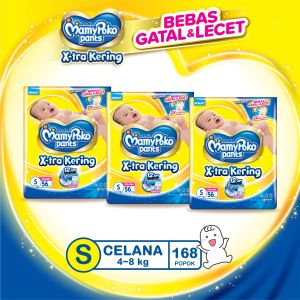 MamyPoko Pants X-tra Kering ukuran S56 x3 (4-8kg)