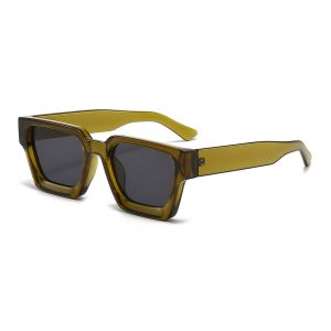 HUNIU Multicolor Large Square Frame Sun Glasses Lightweight Wide Legs Men UV400 Eyewear Trend Vintage Leopard Print Sunglasses