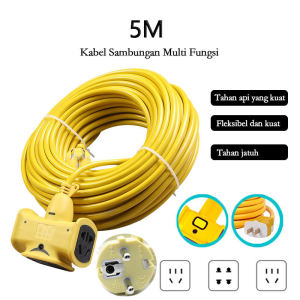 Kabel Ekstensi Daya Tinggi Strip Steker Ekstra Panjang 10M/20M/30M Kabel Ekstensi Pengisi Daya Kendaraan Listrik Soket Universal Kabel Ekstensi 4lubang Tugas Berat