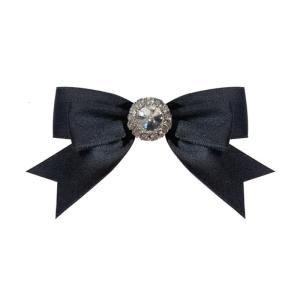 Elegant Rhinestone Bowknot Brooch Pin Stylish Lapel Pin Neck Tie Sweater Brooch Perfect for Sweaters Coats and More