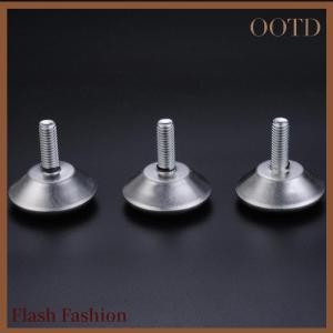 [Falsh F] 5pcs Steel Furniture Legs Anti-slip Base Table Cabinet Leg Pad Adjustable Leveling Feet Leveler M8 M10 Screw 15mm-27mm