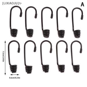 [LIXIAOJU] 10 Pcs Spiral Hooks For Tensioner Marine Shock Cord Bungee Elastic Rope Hooks Luggage Straps Tarp Tie Downs Canopy Stretch