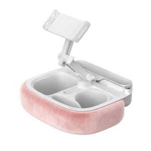 Vyvylabs Tablet Pillow Stand with Snack Tray with with Storage Space 360° Flexible Multi-Angle  Rotatable Clip Stand for 4.7-13" Phone Tablet Kindle 15" Laptop Pillow Lap Desk