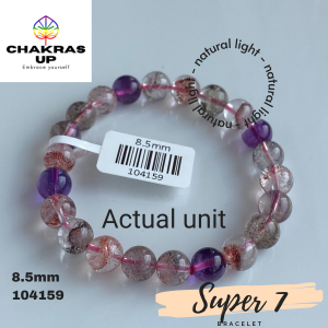 【ACTUAL UNIT】Natural High Grade Super 7 Stretch Bracelet w/Cert (天然彩超七手串+证书) Super Seven