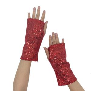 Sáng sequined Găng tay thời trang găng tay không ngón cho sân khấu biểu diễn thích hợp cho người biểu diễn và những người đam mê bên