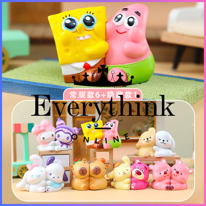 BLIND BOX TOYS CUTE NEW GEN DOPAMINE HAPPY STICKY PAIR BLIND BOXES FIGURINE HOME TV DECORATION DOLL COLLECTIBLE