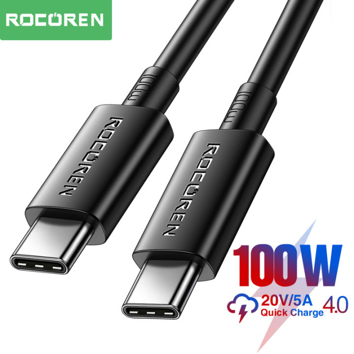 Rocoren Pd W Usb C To Type C Cable Usbc Fast Charging Charger Cord Usb C A Typec Cable For