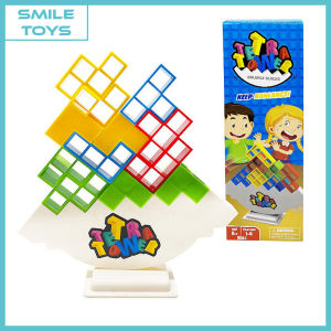 Smile - Mainan Edukasi Anak Balancing Block Tetris Tetra Tower Games Fun Balok Susun
