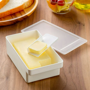ABWBT Japanese Style Butter Box Cutting Organizer with Lid Cheese Cheese Preserving Box Serving Tools Kitchen Box Cheese Cutter Crisper Box