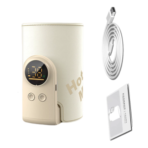 USB C Baby Bottle Warmer with Intelligent Temperature Control for Travel Parents 6-gear Adjustable Milk Bottle Sleeve