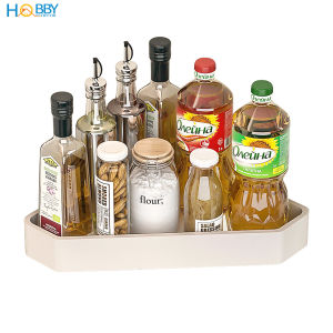 Kệ góc không rỉ dán tường màu trắng sữa Hobby home decor KG4 bằng nhôm