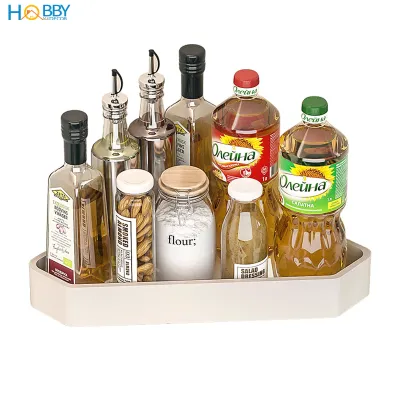 Kệ góc không rỉ dán tường màu trắng sữa Hobby home decor KG4 bằng nhôm