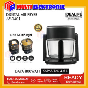 IDEALIFE Air Fryer AF-3401 Penggoreng Tanpa Minyak Kapasitas 4.5 Liter