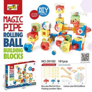 SG EmmAmy® Colourful DIY Block Pipe Track Children Fun Activity Building Blocks Kids Development Toys