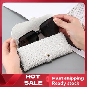 🚚【Local Express Delivery】🚚 1Pc Twist Braided Leather Glasses Case Snap Rope Belt Portable Sunglasses Glasses Case Storage Box Sunglasses Case
