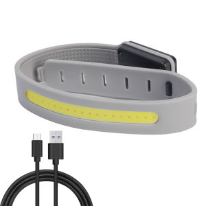 ไฟวิ่งข้อมือไฟ LED เฉียบชาร์จด้วย USB ไฟคำเตือนในการขับขี่กลางคืนกันน้ำได้3โหมดให้แสงสว่าง